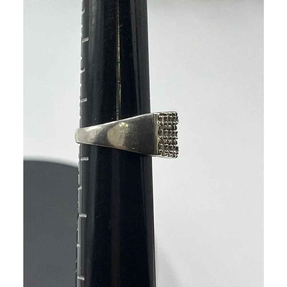 JWBR Sterling Silver & Diamond Tiered Cocktail Anniversary Open Back Ring Sz 8.5